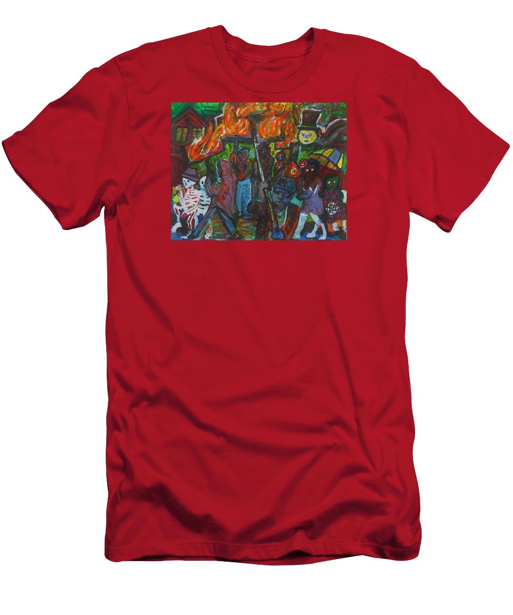 Flambeaux T-Shirt featuring the painting Flambeaux by James Christiansen