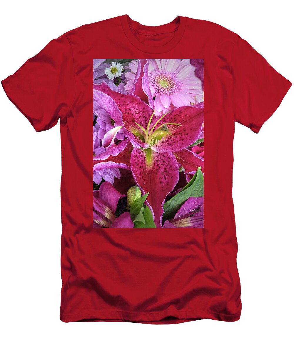 Lily T-Shirt featuring the photograph Flaming Tiger lily by Dave Mills