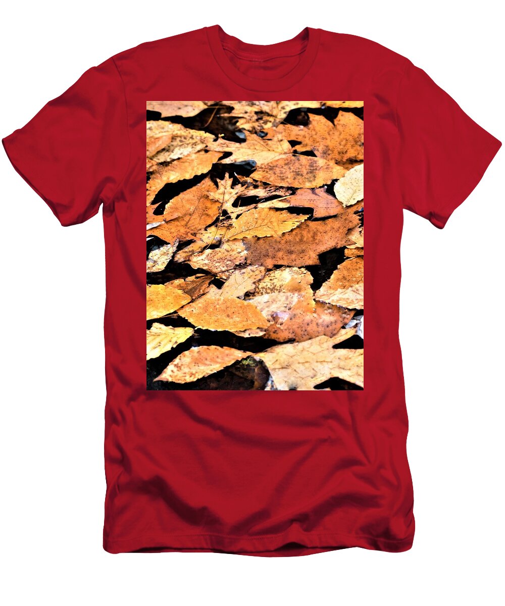 Floating T-Shirt featuring the photograph Floating Leaves by Tom Horsch Photography