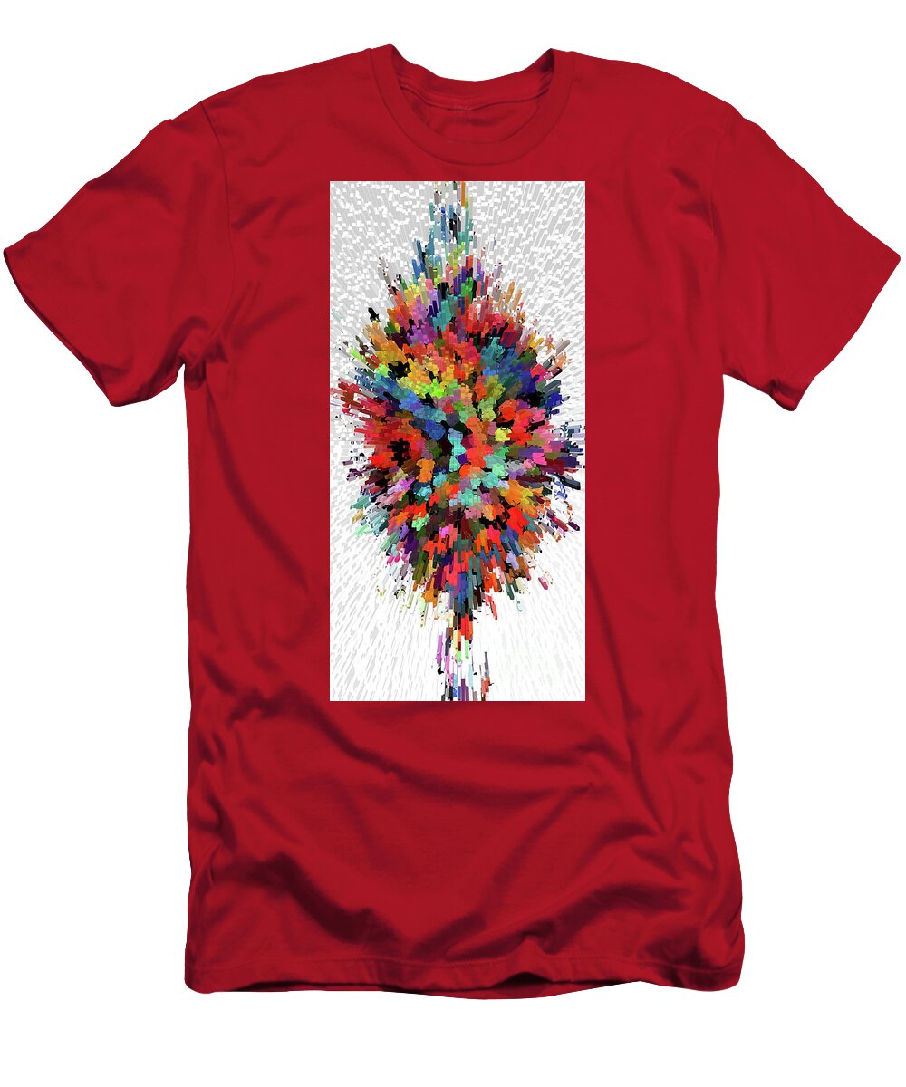 Floral T-Shirt featuring the digital art Floral Bouquet Abstraction by Genevieve Esson