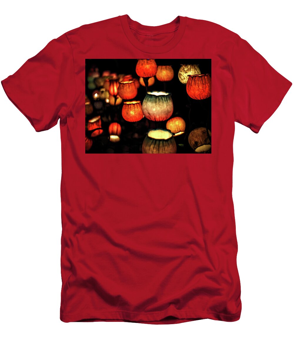 Flower T-Shirt featuring the digital art Flower Lamps by Carol Crisafi