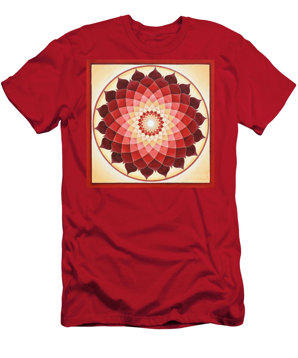 Mandala T-Shirt featuring the painting Flower of Life by Charlotte Backman