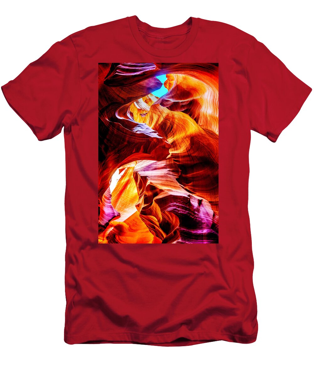 Upper Antelope Canyon T-Shirt featuring the photograph Flowing by Az Jackson