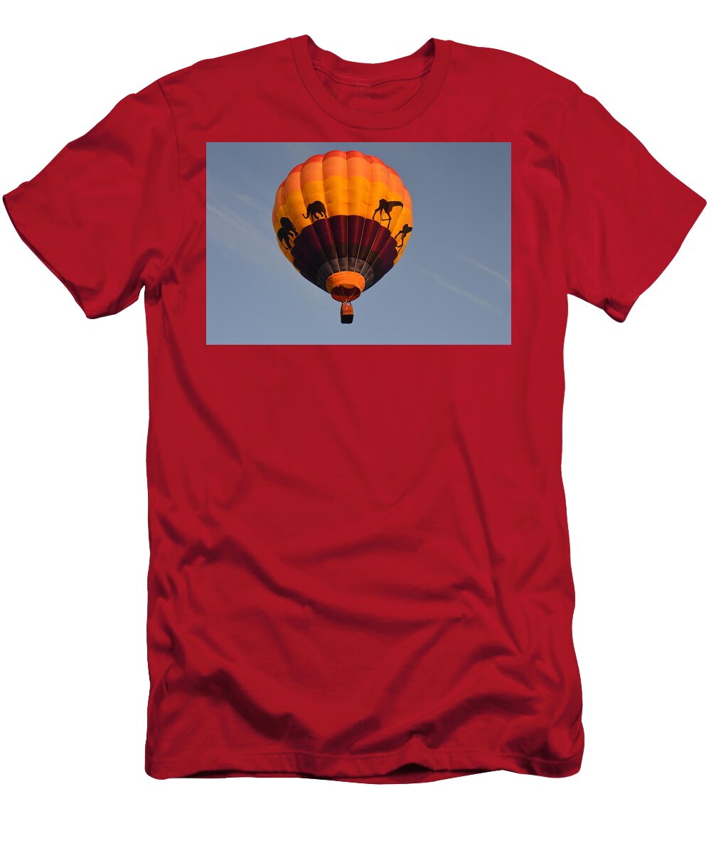 Balloons T-Shirt featuring the photograph Flying High by Charles HALL