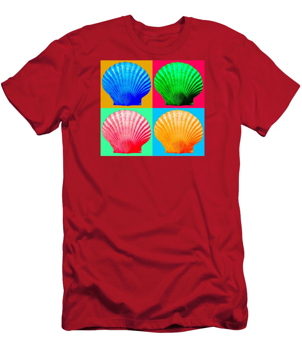 Sea T-Shirt featuring the photograph Four Sea Shells by WAZgriffin Digital