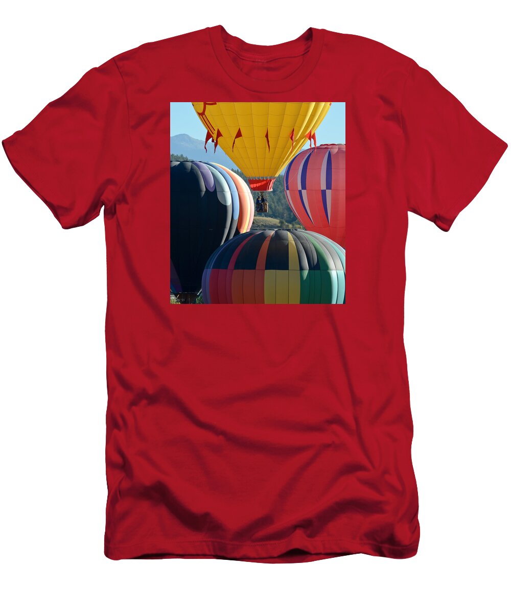 Hot Air Balloons T-Shirt featuring the photograph Framed by Kevin Munro