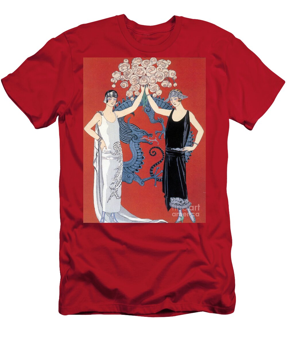 Fashion T-Shirt featuring the photograph French Fashion, George Barbier, 1924 by Science Source