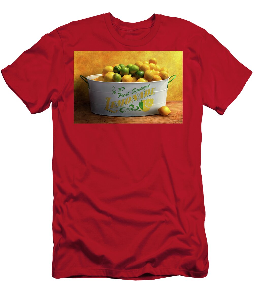 Lemon T-Shirt featuring the photograph Fruit - Lemons - When life gives you lemons by Mike Savad