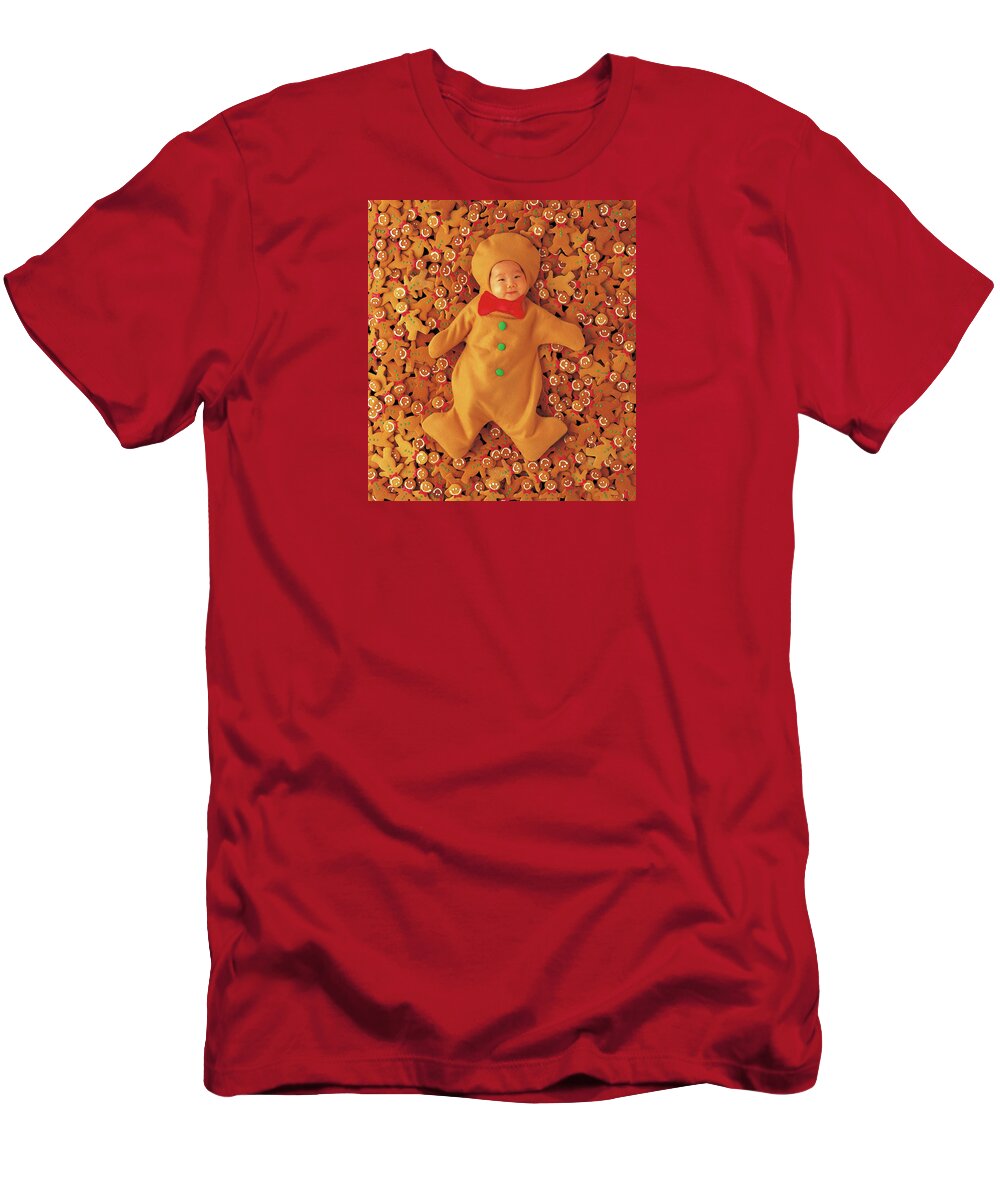 Holiday T-Shirt featuring the photograph Gingerbread Baby by Anne Geddes