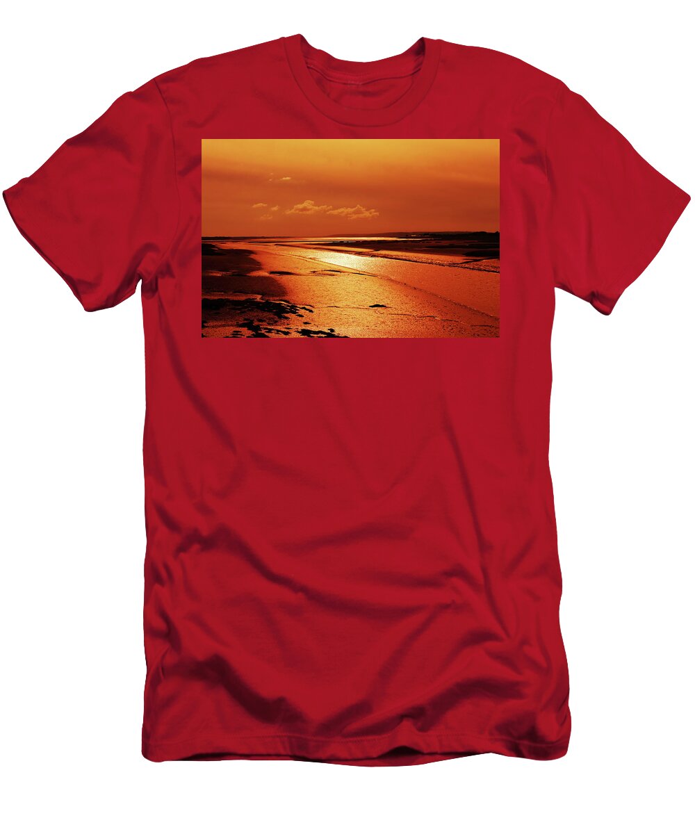 Golden Glow T-Shirt featuring the photograph Glow across the Estuary by Jeff Townsend