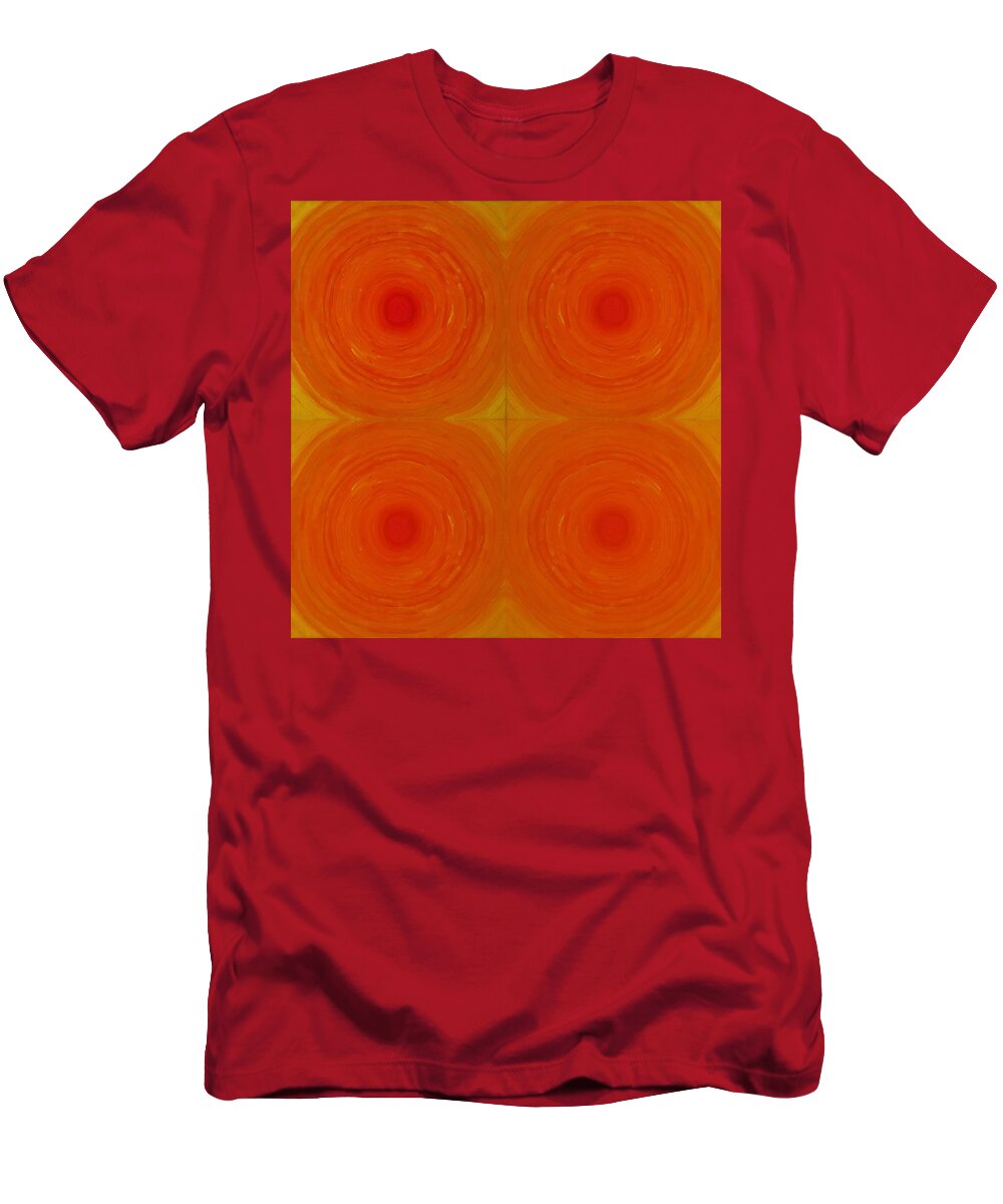 Glowing T-Shirt featuring the digital art Glowing orange by Christopher Rowlands
