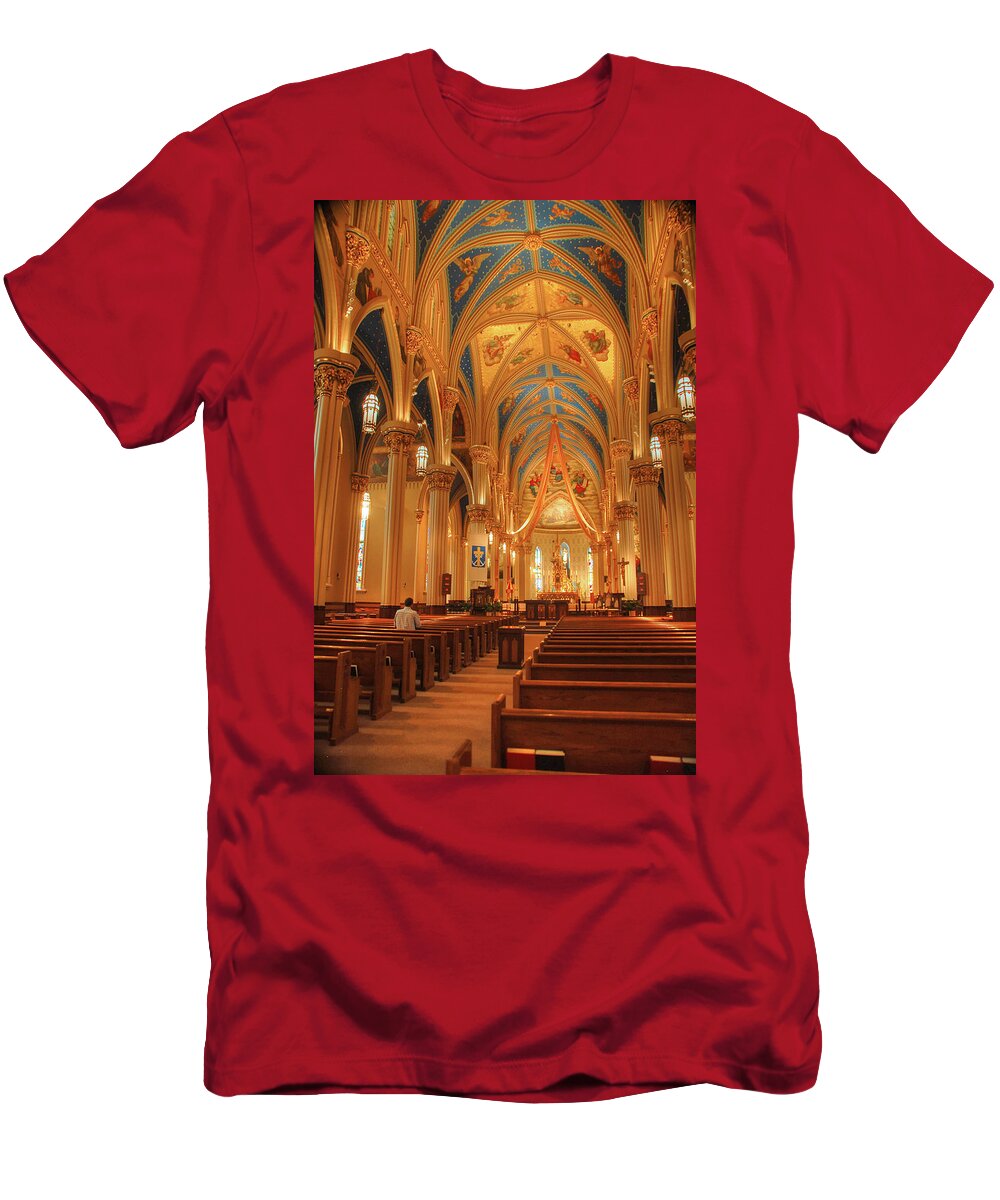 Cathedral T-Shirt featuring the photograph God Do You Hear Me by Ken Smith
