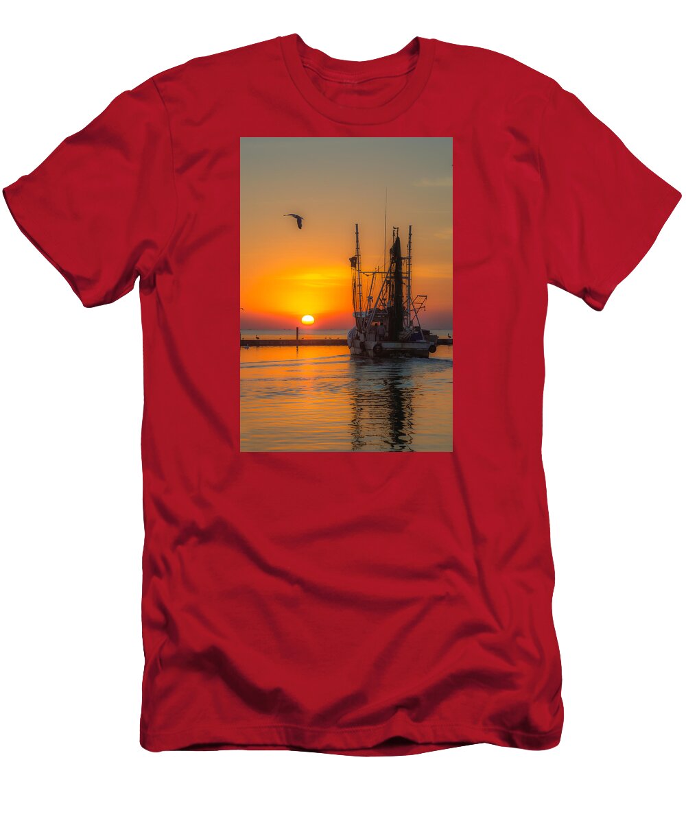 Marina T-Shirt featuring the photograph Going Out To Sea by Leticia Latocki