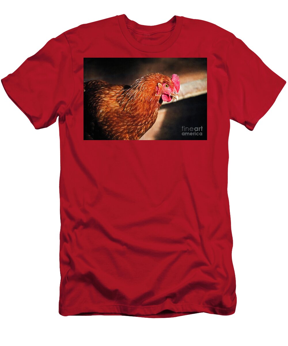 Golden Comet Chicken T-Shirt featuring the photograph Golden Comet by Mary Machare