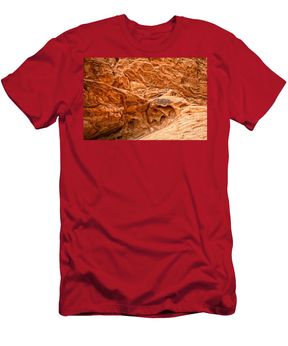 Valley Of Fire T-Shirt featuring the photograph Golden by Jennifer Magallon