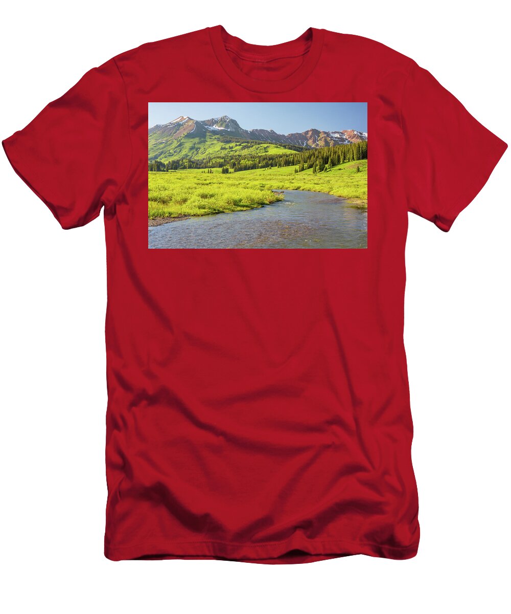 Colorado T-Shirt featuring the photograph Gothic Valley - Early Evening by Eric Glaser