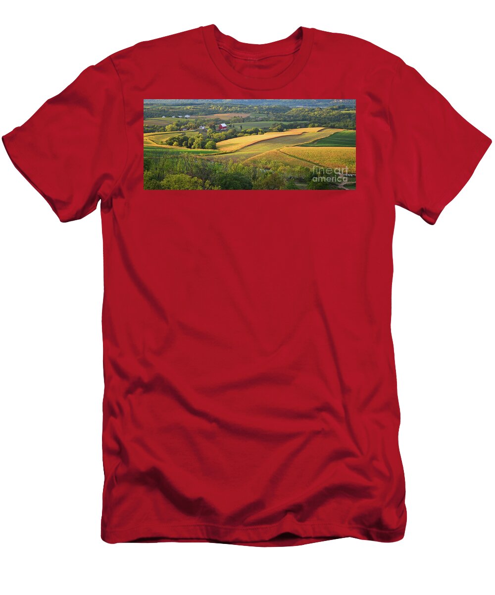 Iowa T-Shirt featuring the photograph Iowa - Grant Wood Country by Ron Long