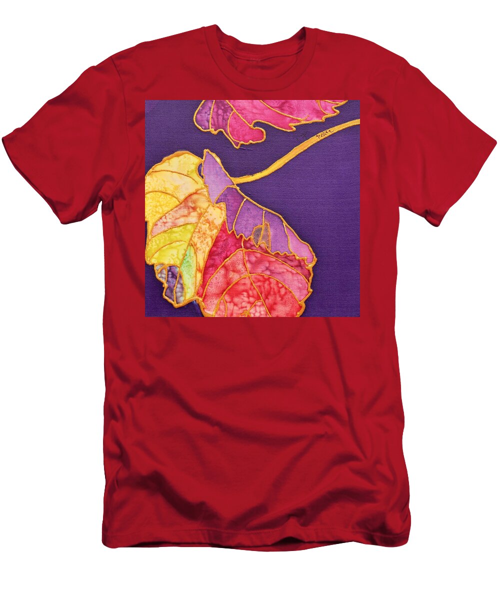  T-Shirt featuring the painting Grape Leaves by Barbara Pease