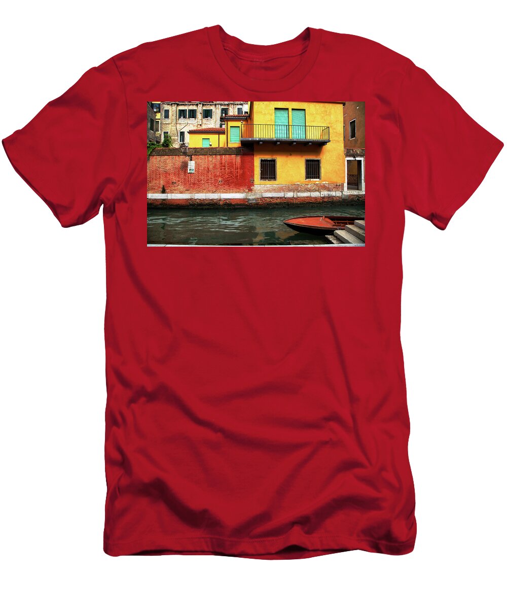 Venice T-Shirt featuring the photograph Green doors by Sharon Jones