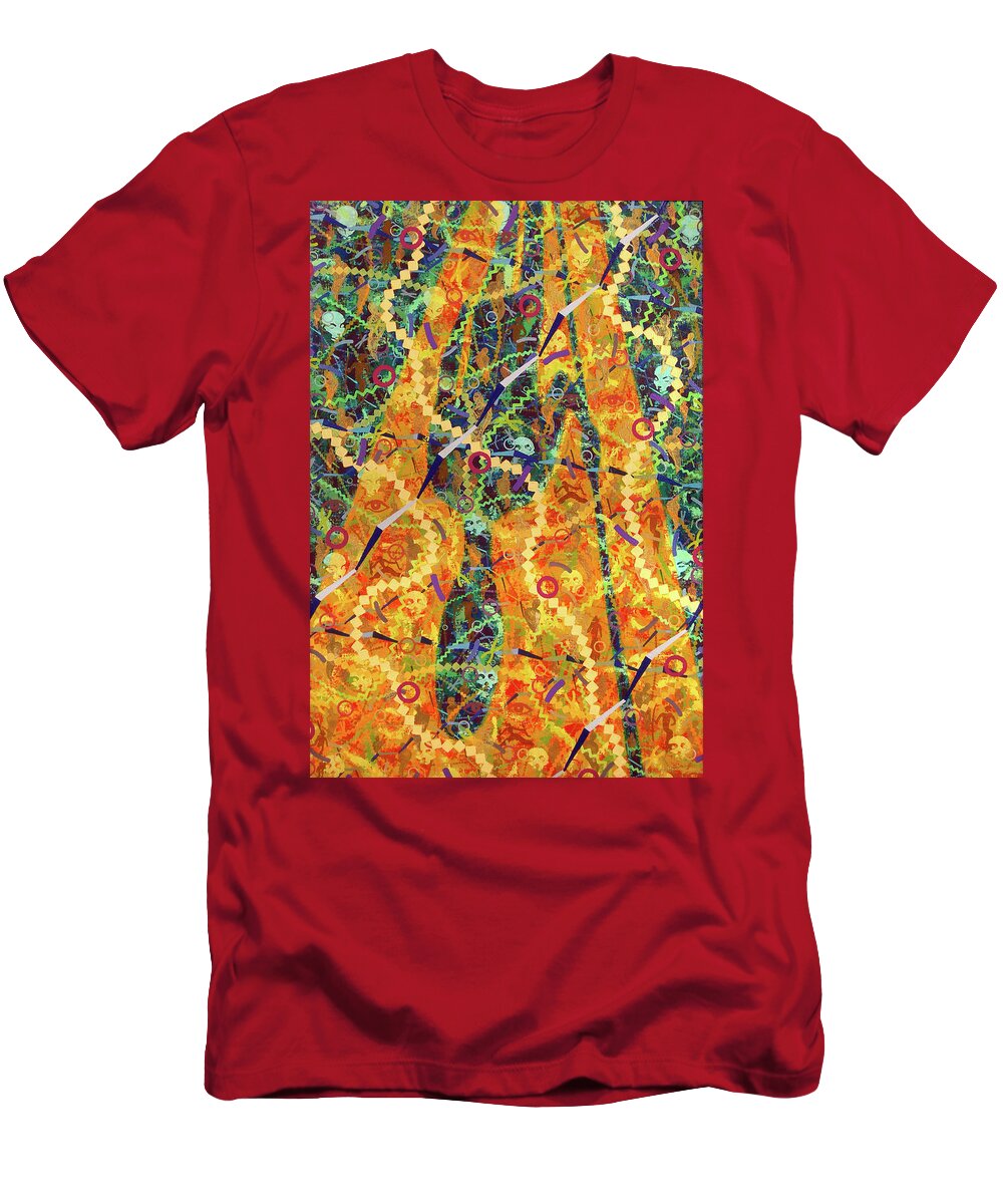 Color T-Shirt featuring the painting Guard by Stephen Mauldin