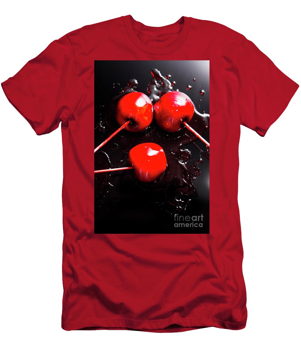 Halloween T-Shirt featuring the photograph Halloween toffee apples by Jorgo Photography