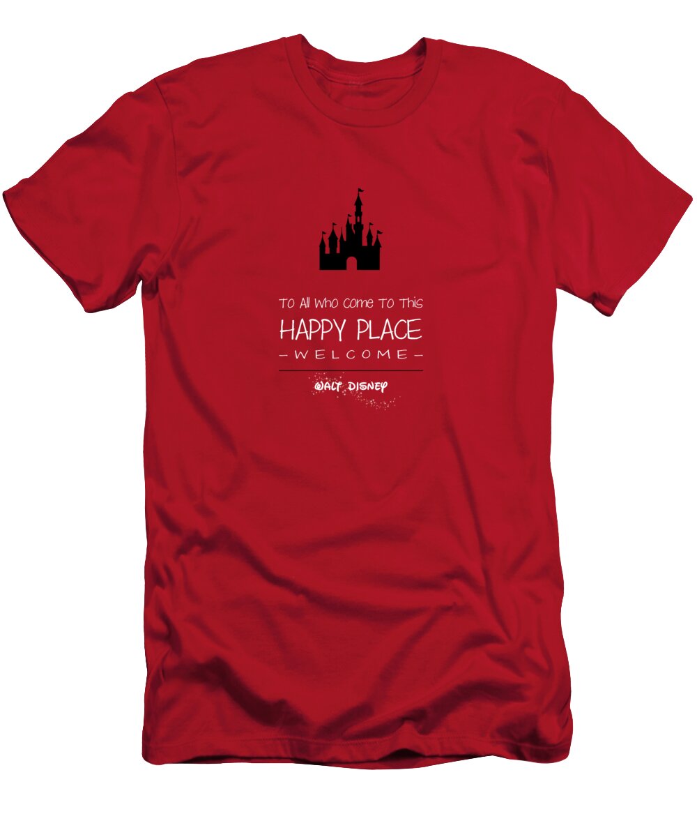 Disney T-Shirt featuring the digital art Happy Place by Nancy Ingersoll