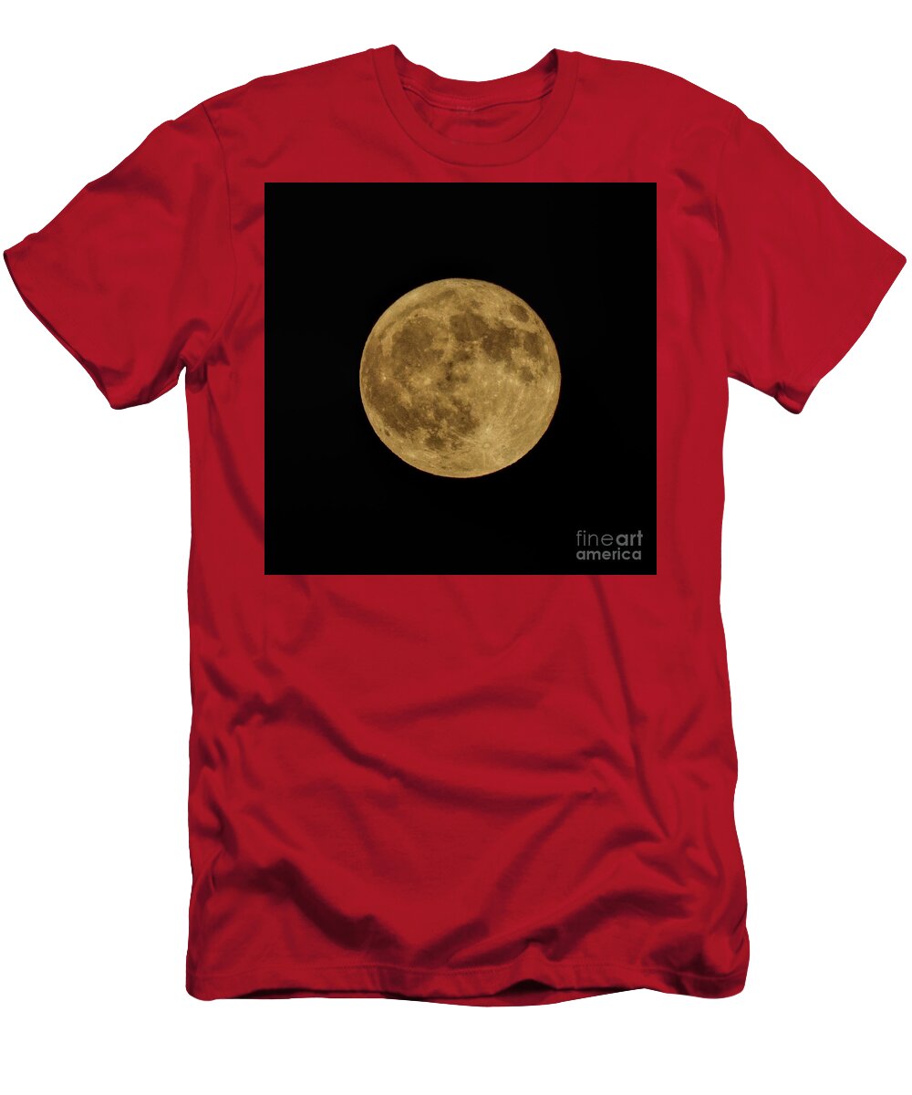 Harvest Moon T-Shirt featuring the photograph Harvest Moon by Robert Loe