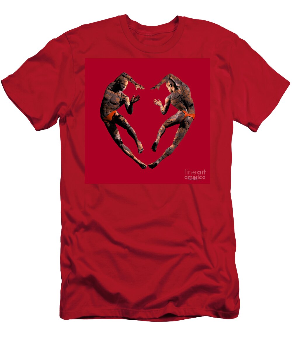 Figures T-Shirt featuring the digital art Heart Dance by Walter Neal