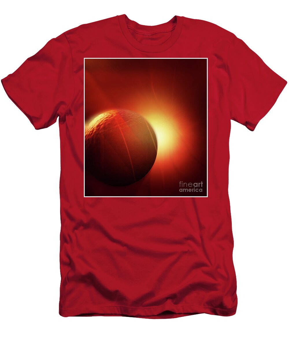 Abstract T-Shirt featuring the digital art Here Comes The Sun by John Krakora