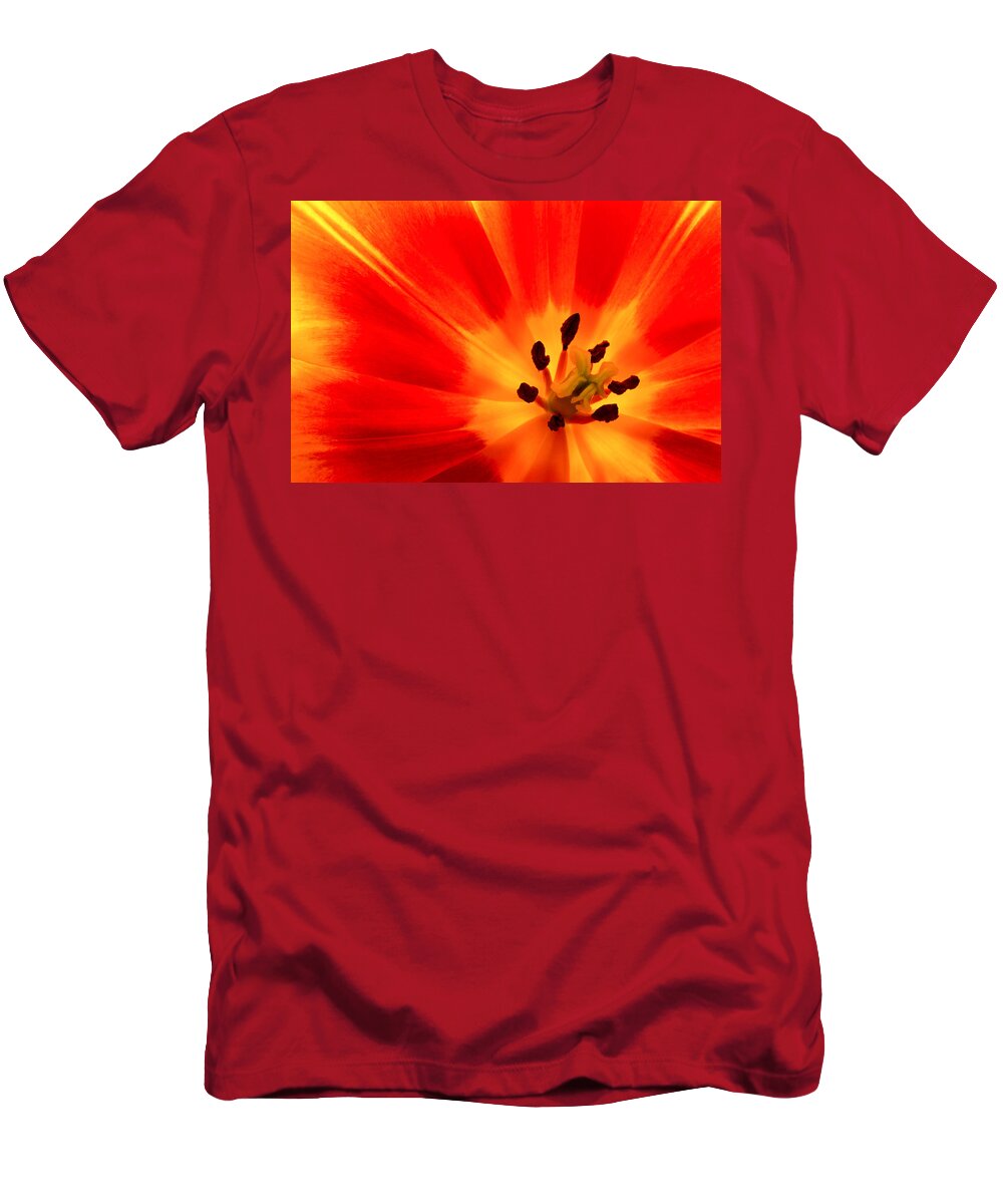 Tulips T-Shirt featuring the photograph Hot Air Tulip by Michael Hubley