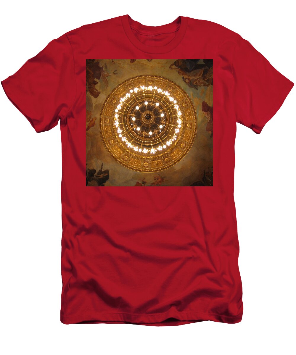Chandelier T-Shirt featuring the photograph Hungarian State Opera by Annette Hadley