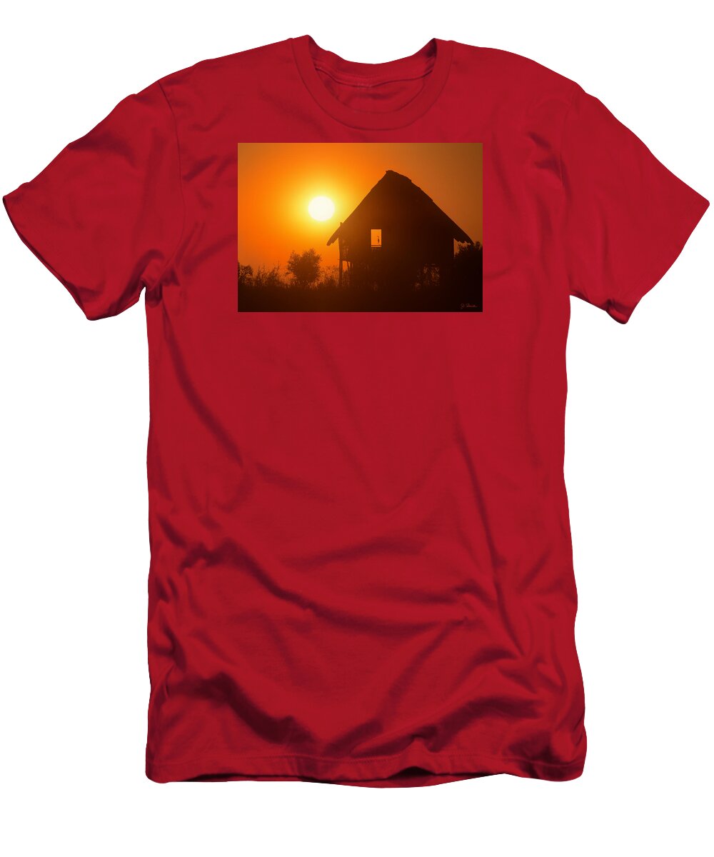 Sunset T-Shirt featuring the photograph Impalila Island Sunset No. 4 by Joe Bonita