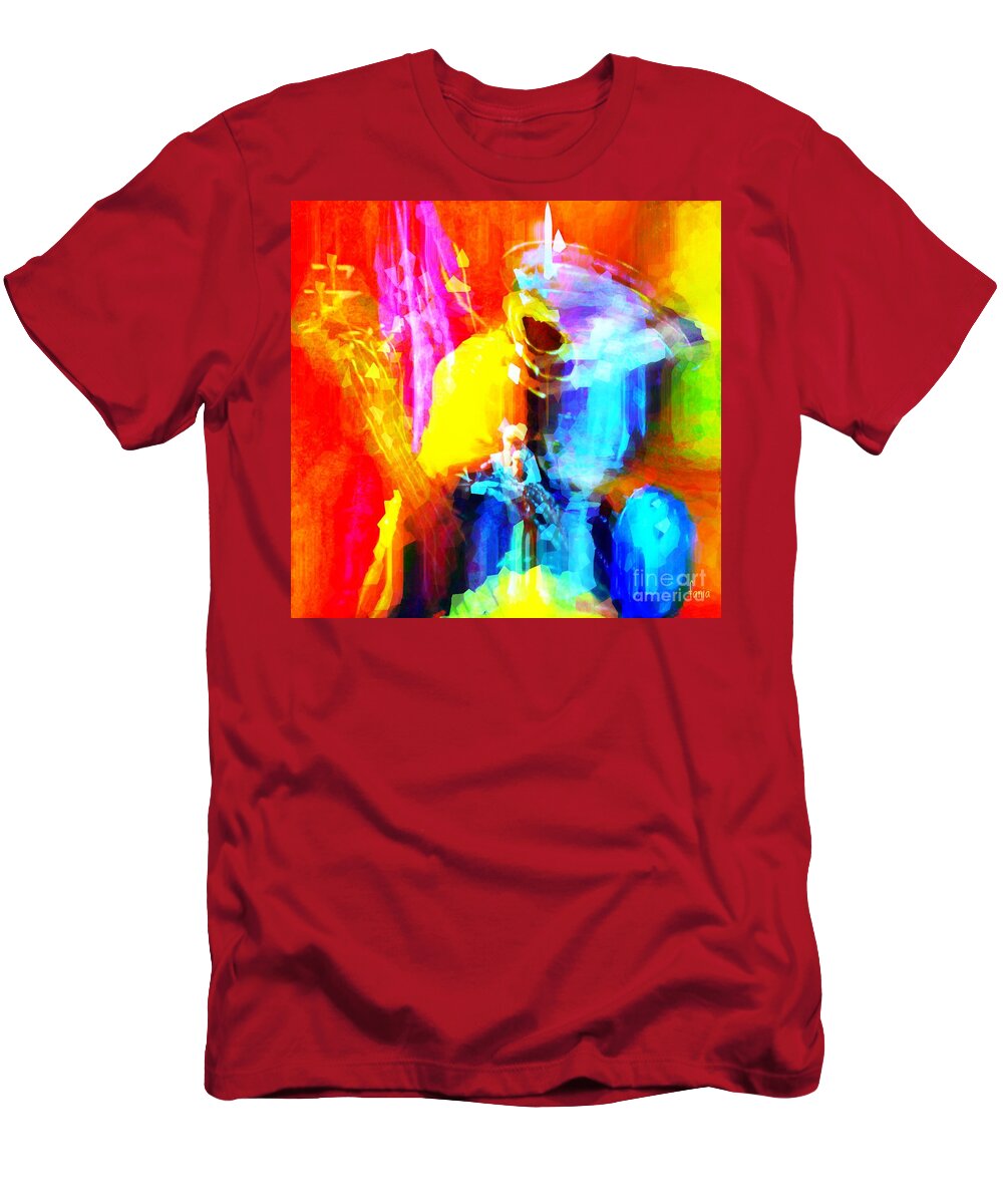 Fania Simon T-Shirt featuring the painting Inspired to Interpret by Fania Simon