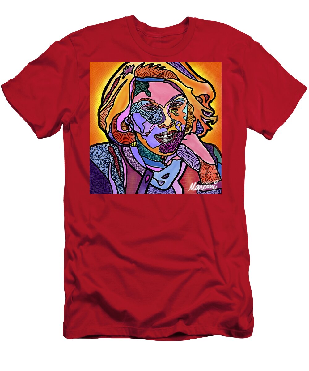 Joan Rivers T-Shirt featuring the digital art Joan Rivers Never a Fashole by Marconi Calindas