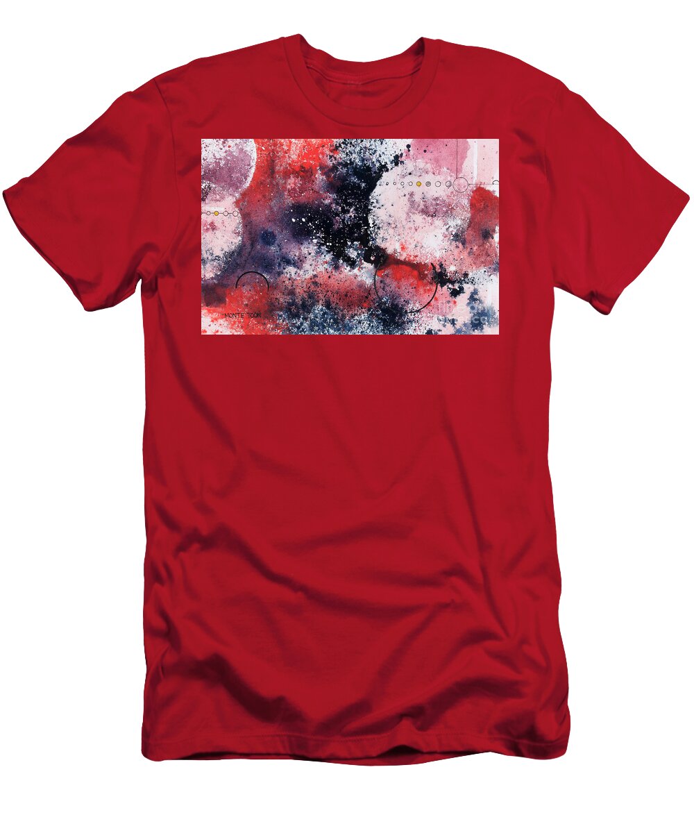 Abstract Original Watercolor T-Shirt featuring the painting July by Monte Toon