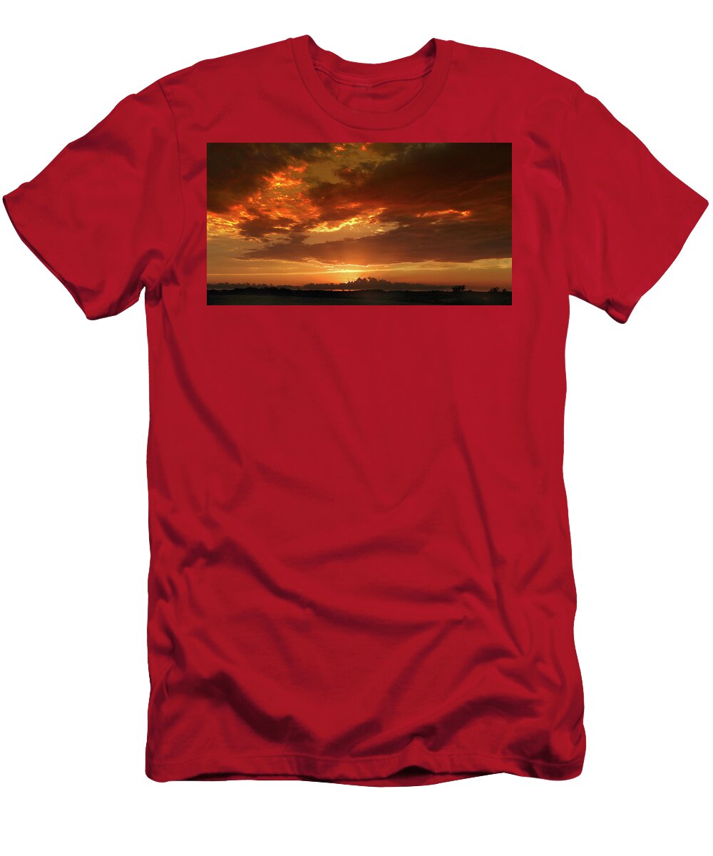 Sunset T-Shirt featuring the photograph June Sunset by Rod Seel