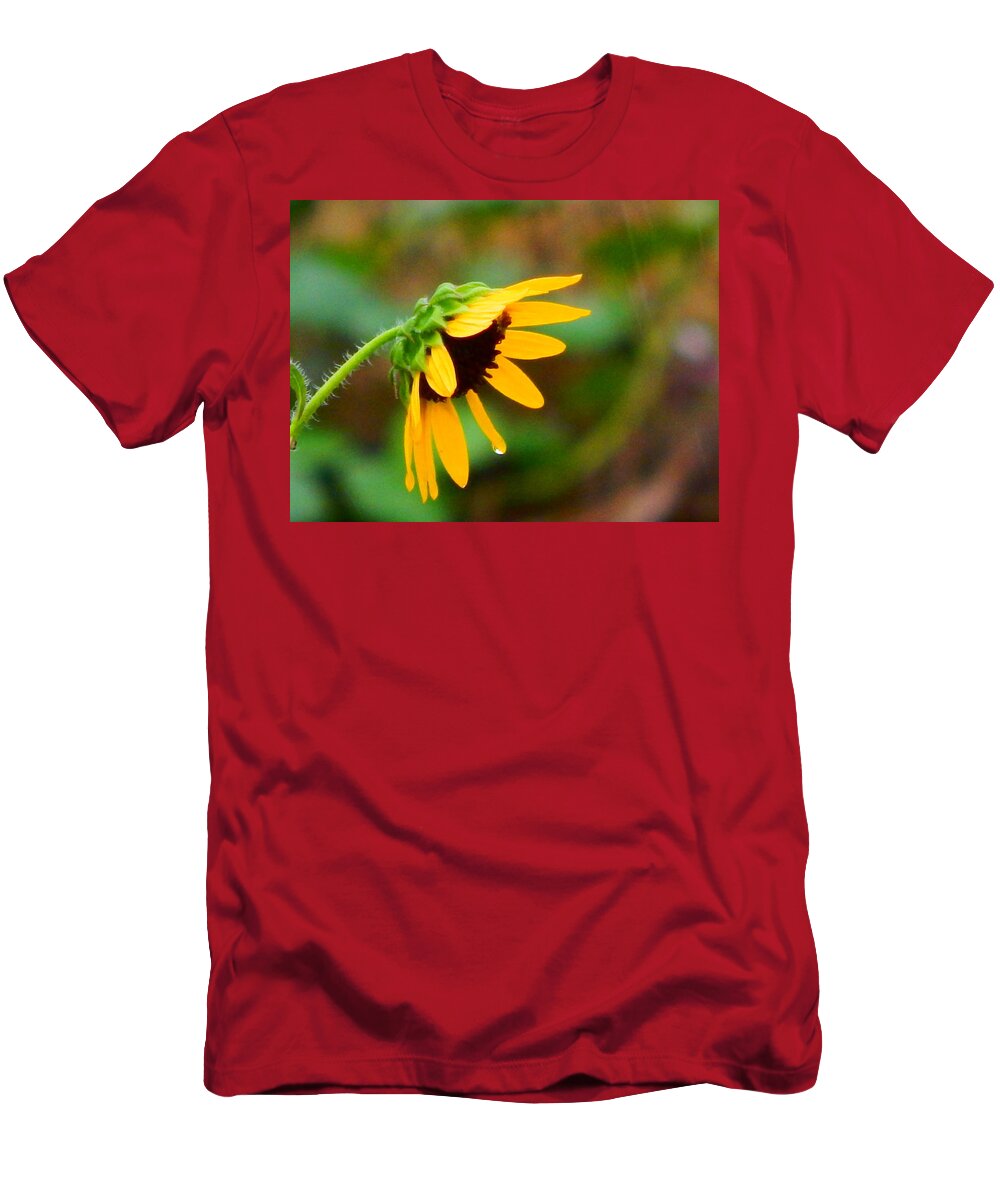 Sun T-Shirt featuring the photograph Kissed By Rain by Virginia White