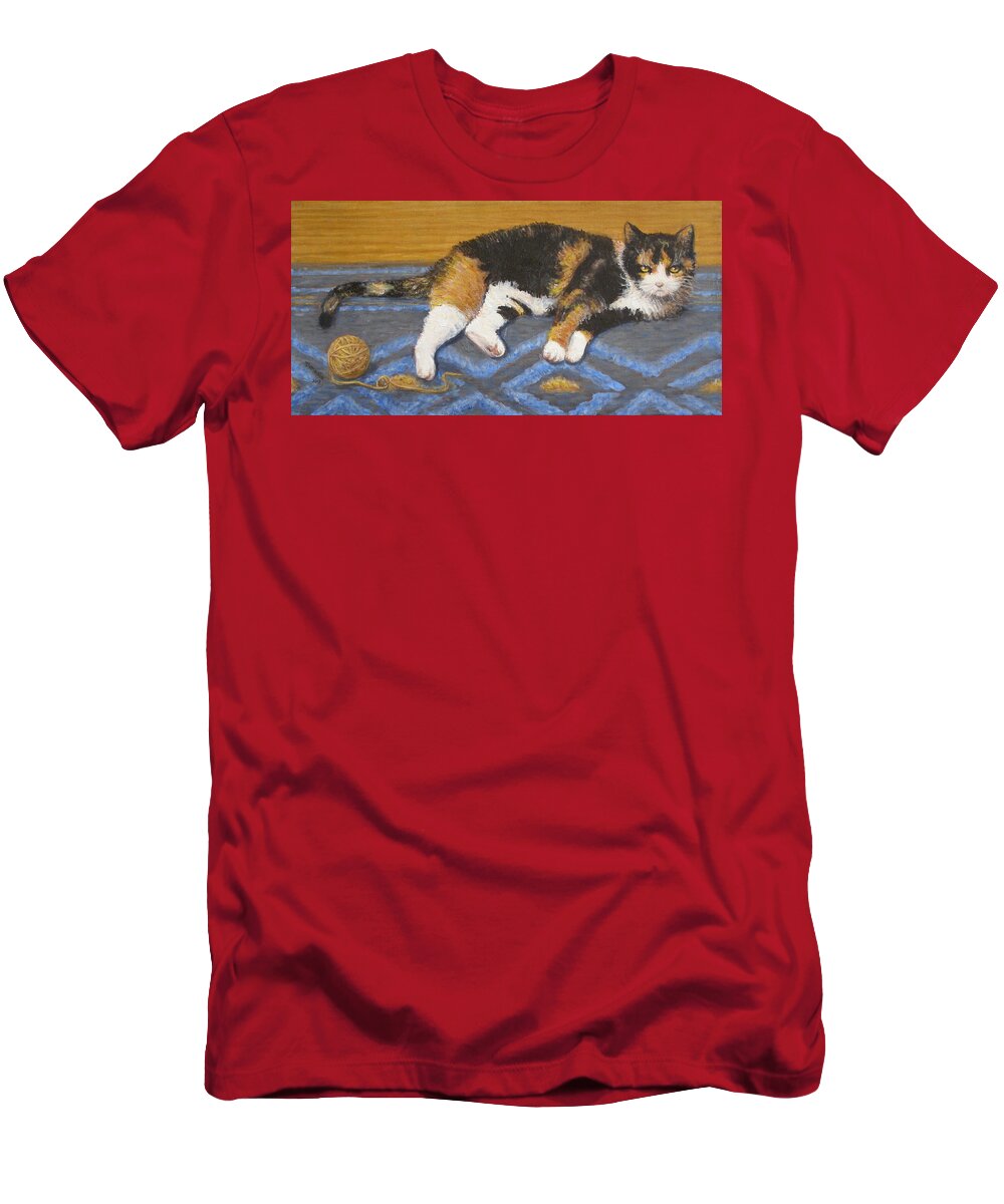 Realism T-Shirt featuring the painting Kitty by Donelli DiMaria