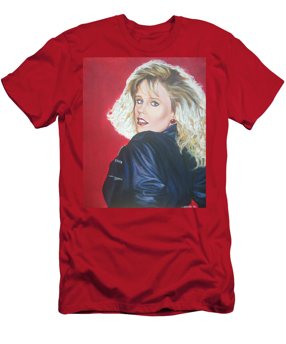 Blonde T-Shirt featuring the painting Kristi Sommers by Bryan Bustard