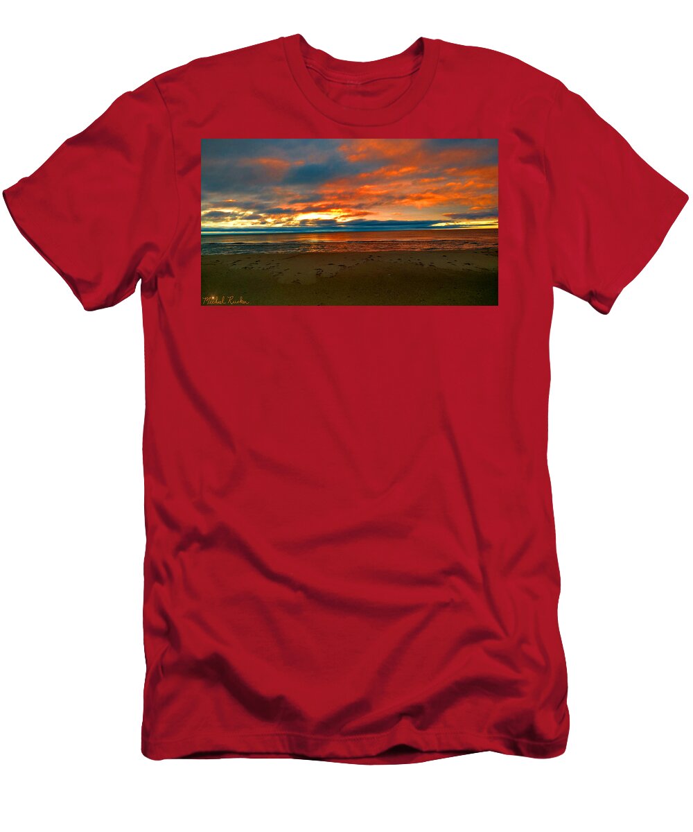 Lake Huron T-Shirt featuring the photograph Lake Huron Sunrise by Michael Rucker