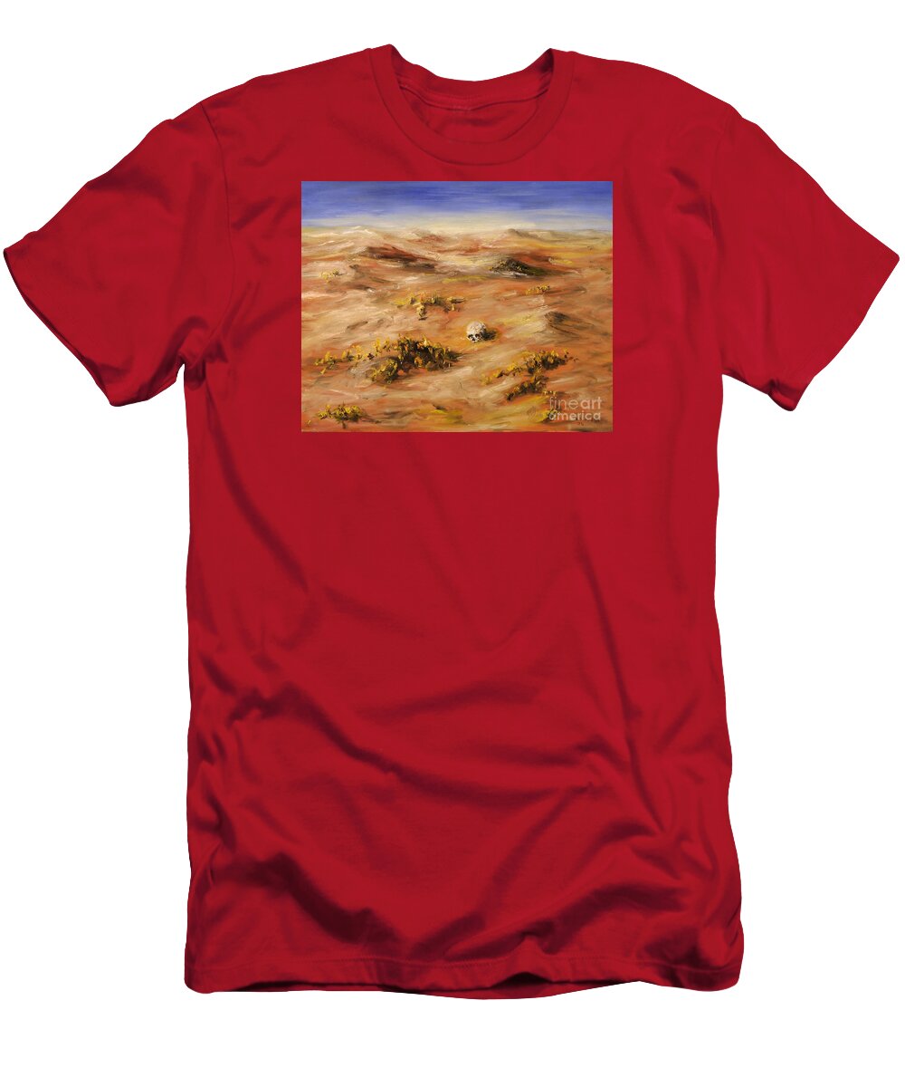 Desert T-Shirt featuring the painting Last Journey by Arturas Slapsys