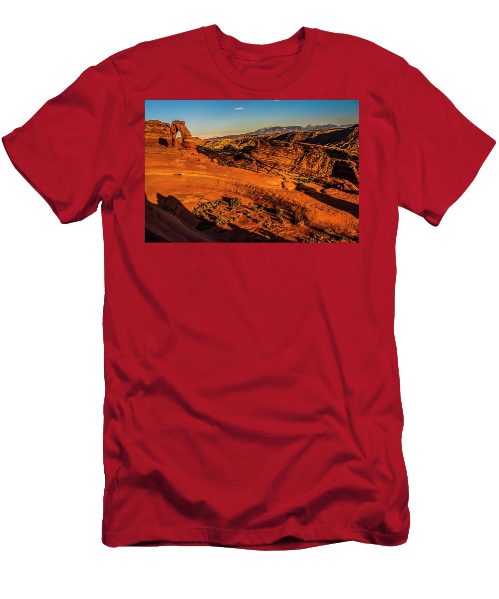 Arches T-Shirt featuring the photograph Late Light by Doug Scrima