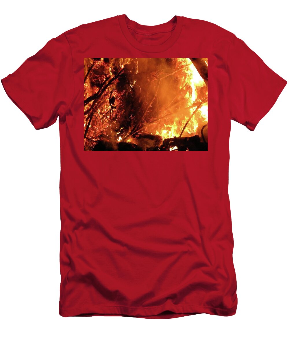 Fire T-Shirt featuring the photograph Layers below by Azthet Photography