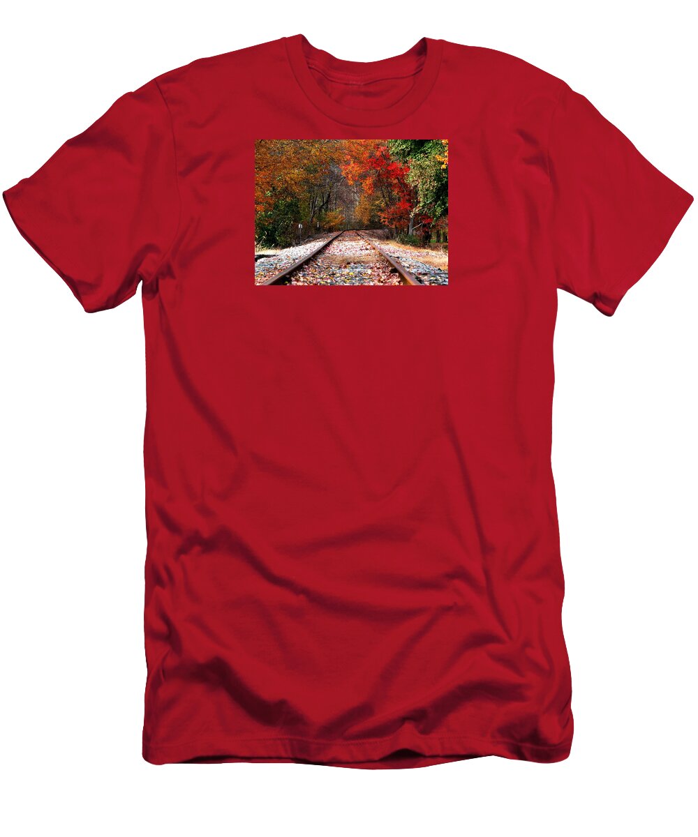 Tracks T-Shirt featuring the photograph Lead Me Home by Angela Davies