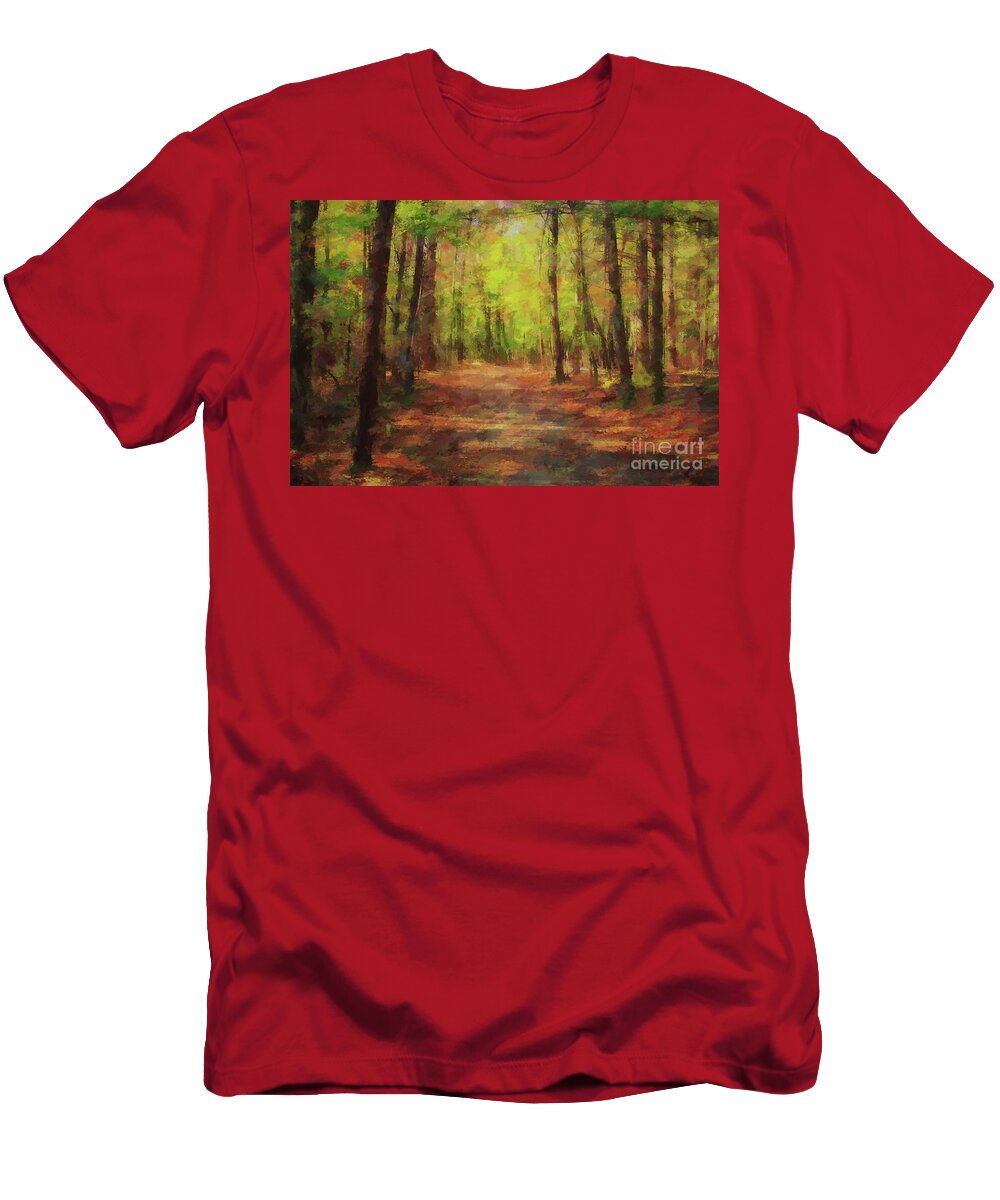 Trees T-Shirt featuring the photograph Let's Take A Walk Art by Geraldine DeBoer