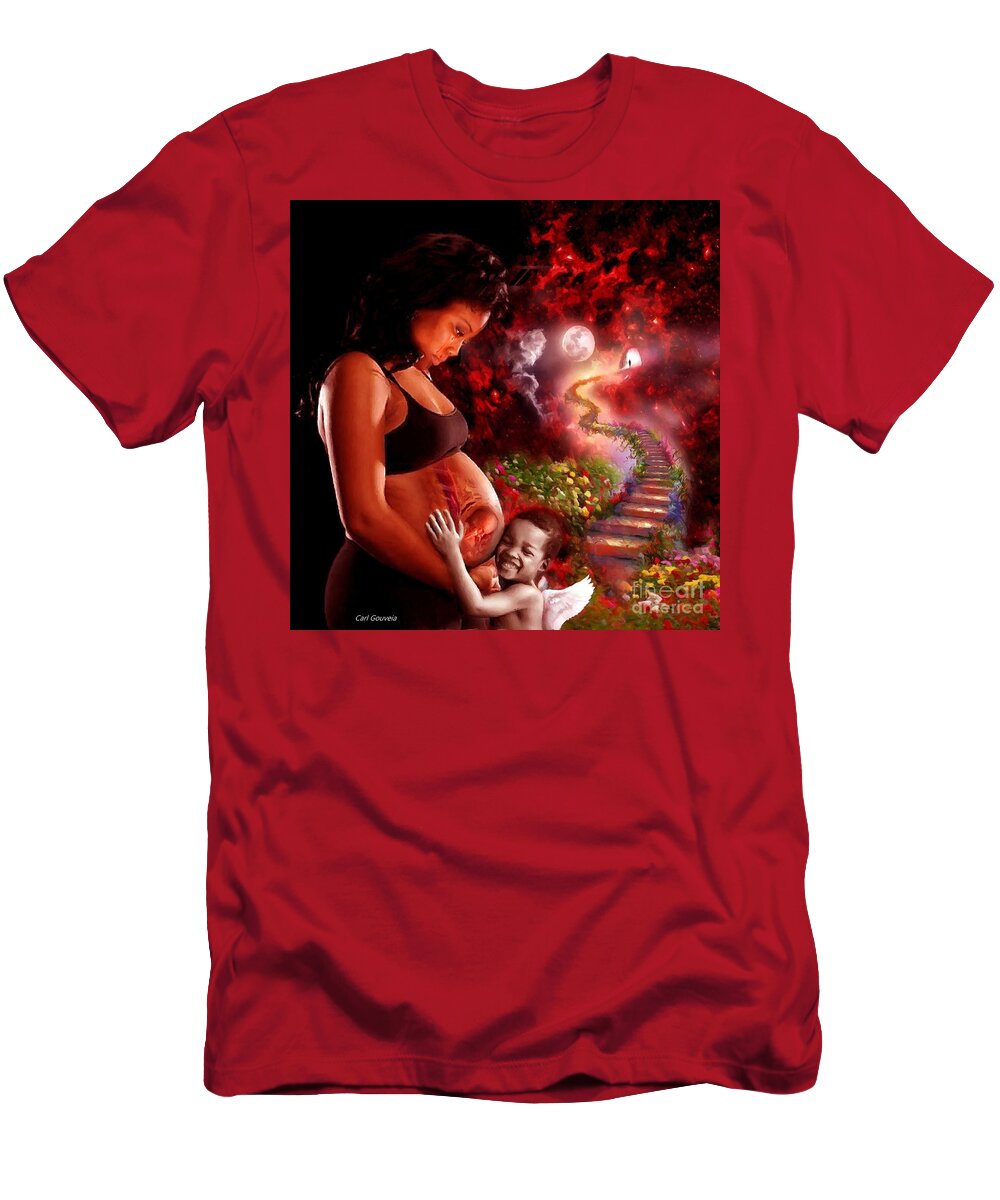 Life T-Shirt featuring the mixed media Life by Carl Gouveia