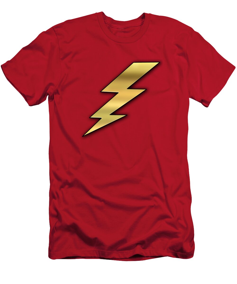 Staley T-Shirt featuring the digital art Lightning Transparent by Chuck Staley