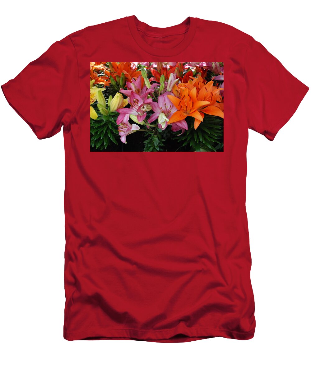 Lilies T-Shirt featuring the photograph Lily Radiance by Ee Photography