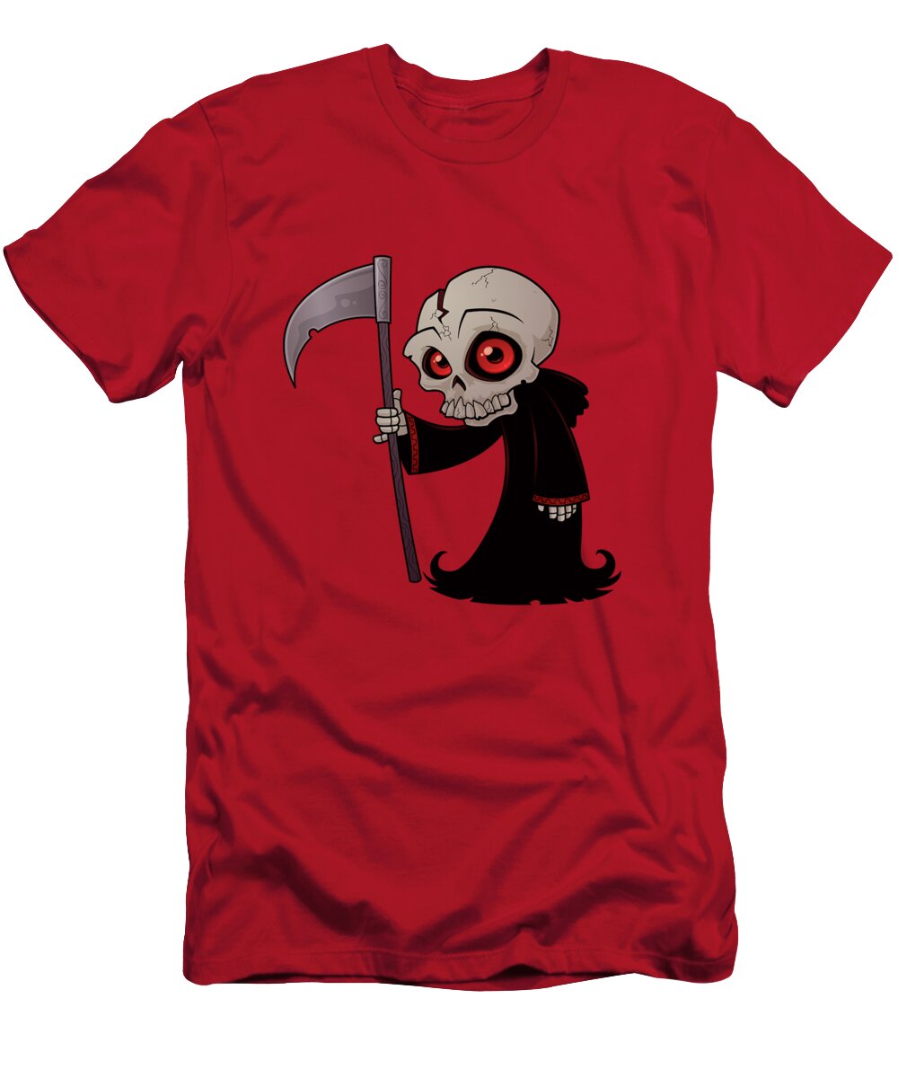 Grim Reaper T-Shirt featuring the digital art Little Reaper by John Schwegel