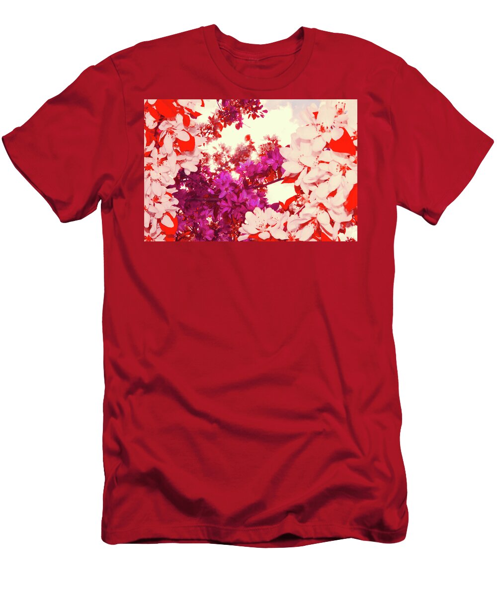 Landscape T-Shirt featuring the photograph Looking Up Reds by Donna L Munro